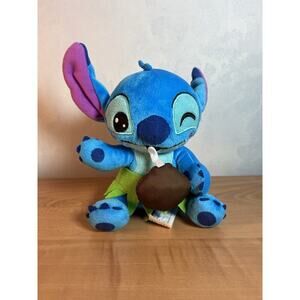Disney Feed Me Stitch Series Small Beanbag plushie  with Coconut